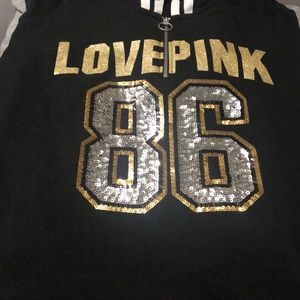 Vs pink blk hoodie